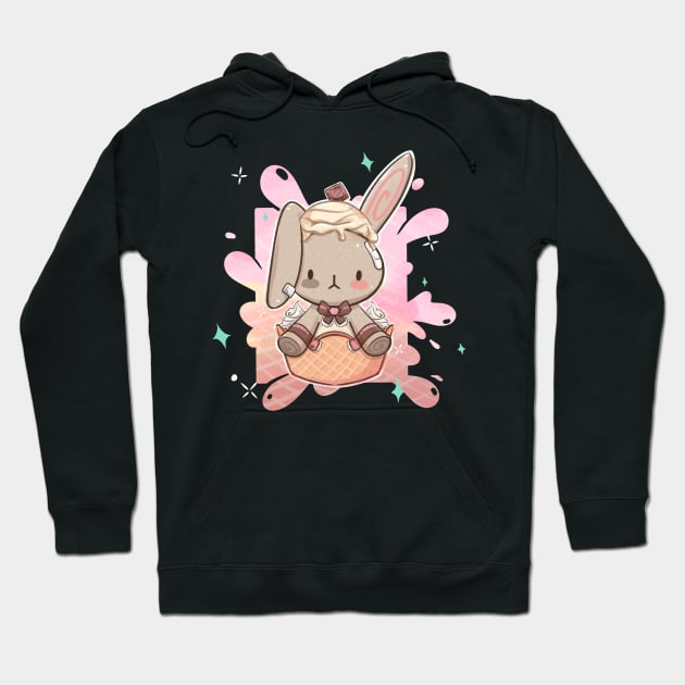 Raspberry Tiramisu Torami Bunny Hoodie by SweetWhimsy